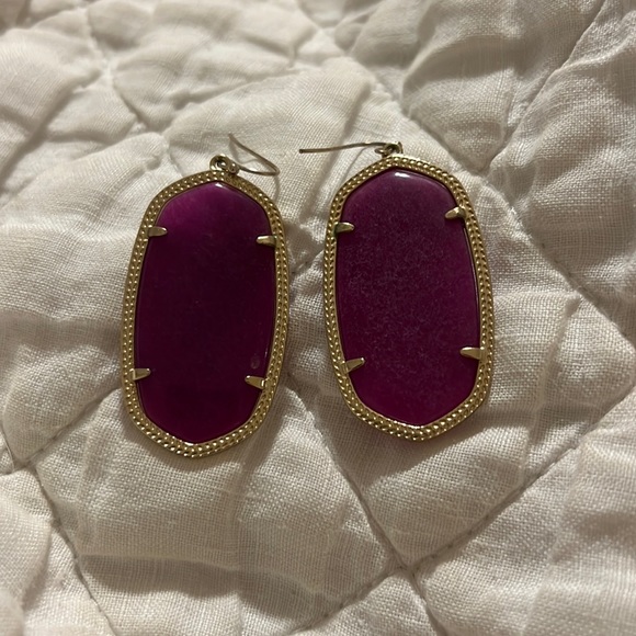 EUC Kendra Scott Purple Danielle Earring - Picture 1 of 2